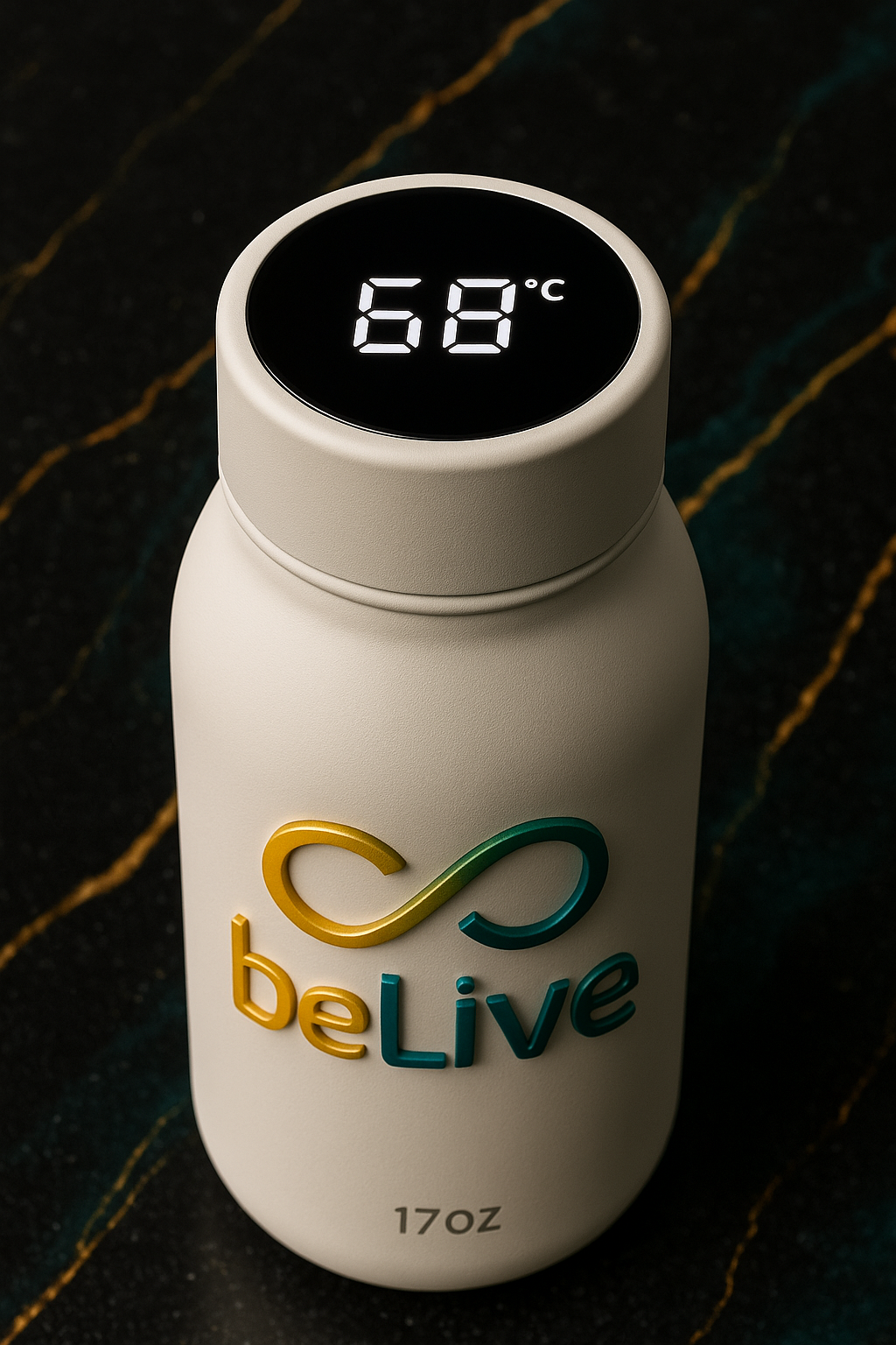 smart LED temperature display bottle