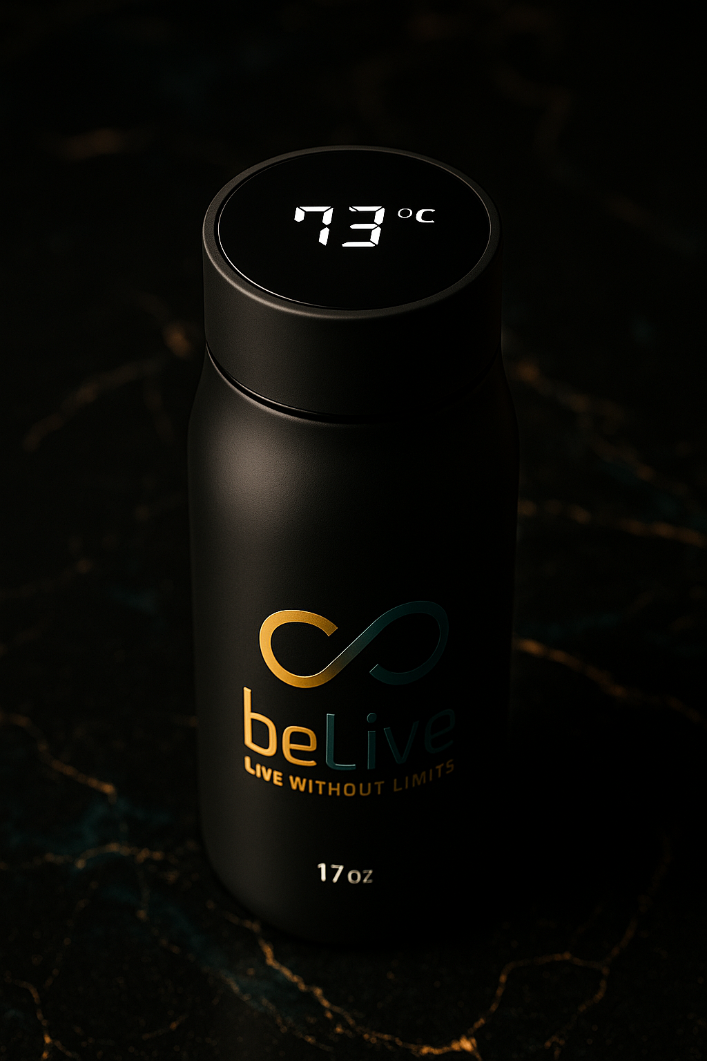 smart LED temperature display bottle
